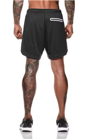 Feel Confident & Move Free: 2-in-1 Men's Pocket Gym Shorts