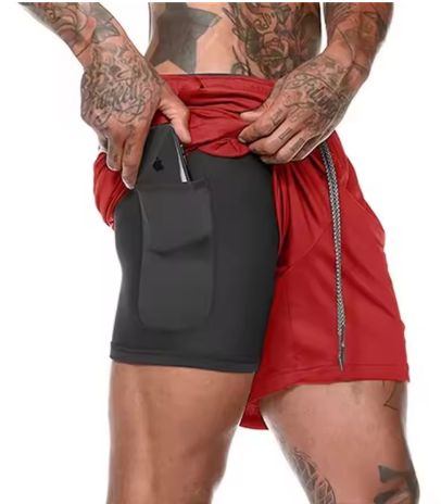Feel Confident & Move Free: 2-in-1 Men's Pocket Gym Shorts