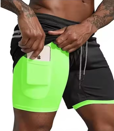 Feel Confident & Move Free: 2-in-1 Men's Pocket Gym Shorts