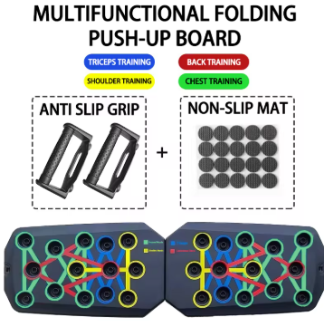 ULTIMATE BODY TRANSFORMER: 12-in-1 Foldable Push-Up Board System