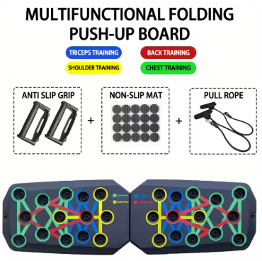 ULTIMATE BODY TRANSFORMER: 12-in-1 Foldable Push-Up Board System